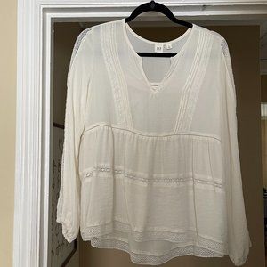Gap Boho-Chic Cream Top, Size S
